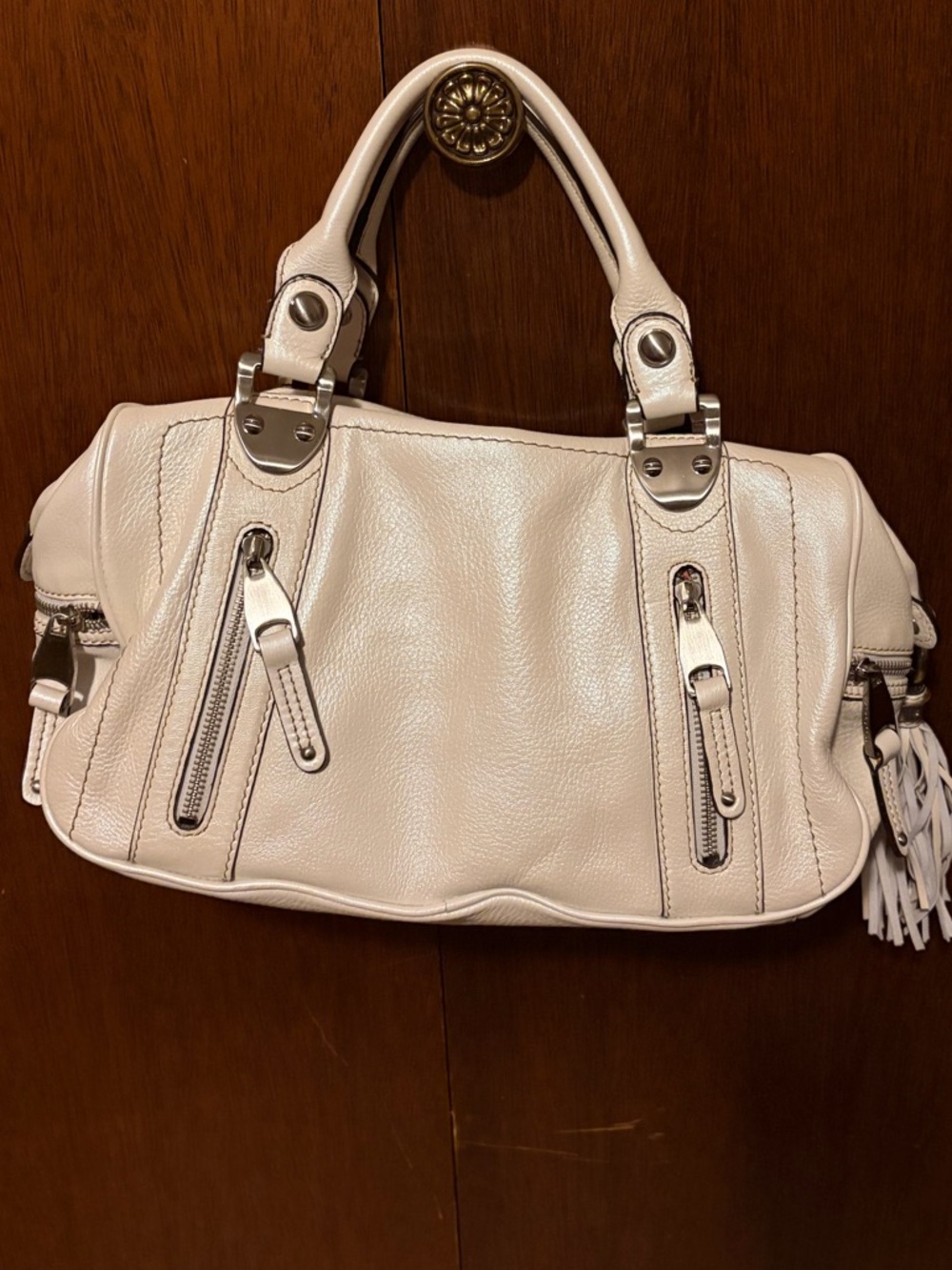 B. Makowsky Leather Satchel
